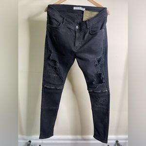 Zara Men’s Ripped/Distressed Skinny Jeans